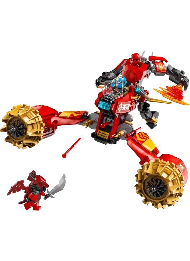 NINJAGO Kai’s Mech Storm Rider - Ninja Toy with a Flying Motorbike, Action Figure & 3 Minifigures - Birthday Gift Idea for 7 Plus Year Old Boys, Girls and Dragons Rising Fans 71830 (333 pieces)