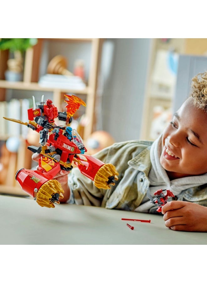 NINJAGO Kai’s Mech Storm Rider - Ninja Toy with a Flying Motorbike, Action Figure & 3 Minifigures - Birthday Gift Idea for 7 Plus Year Old Boys, Girls and Dragons Rising Fans 71830 (333 pieces)