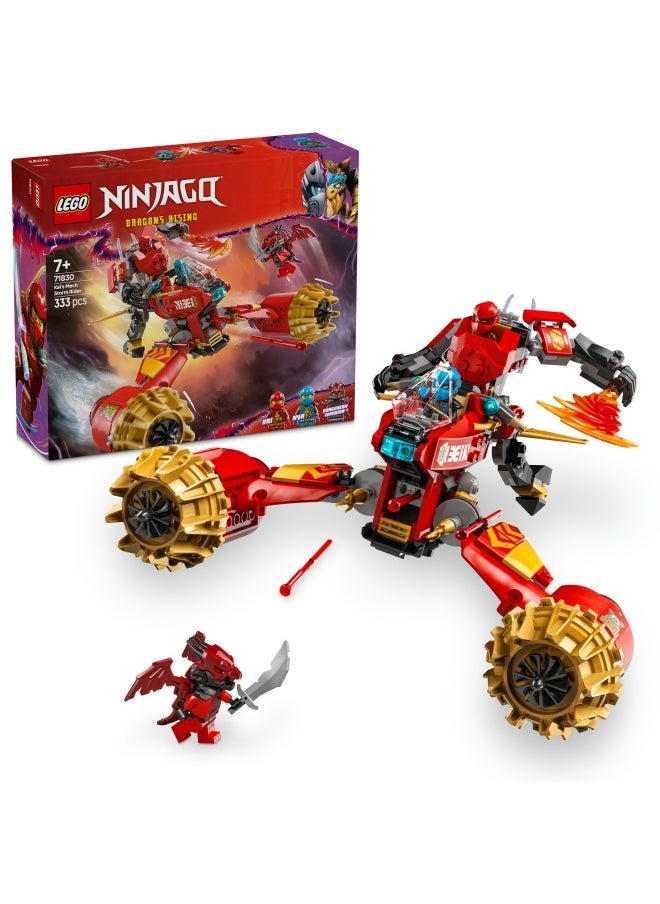 NINJAGO Kai’s Mech Storm Rider - Ninja Toy with a Flying Motorbike, Action Figure & 3 Minifigures - Birthday Gift Idea for 7 Plus Year Old Boys, Girls and Dragons Rising Fans 71830 (333 pieces)