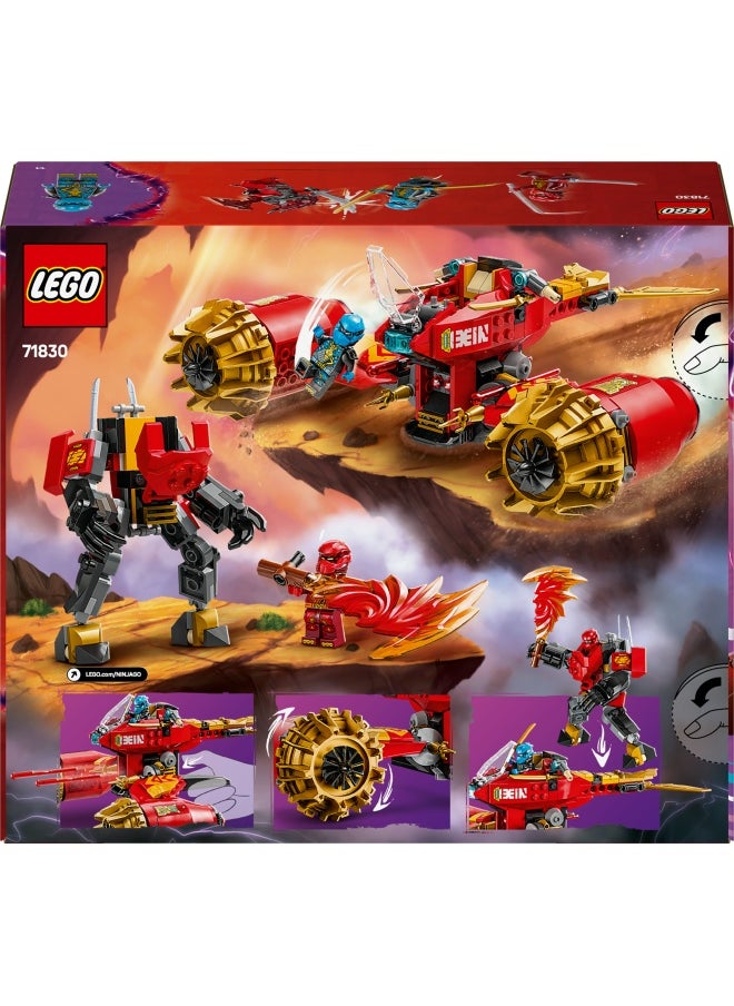 NINJAGO Kai’s Mech Storm Rider - Ninja Toy with a Flying Motorbike, Action Figure & 3 Minifigures - Birthday Gift Idea for 7 Plus Year Old Boys, Girls and Dragons Rising Fans 71830 (333 pieces)