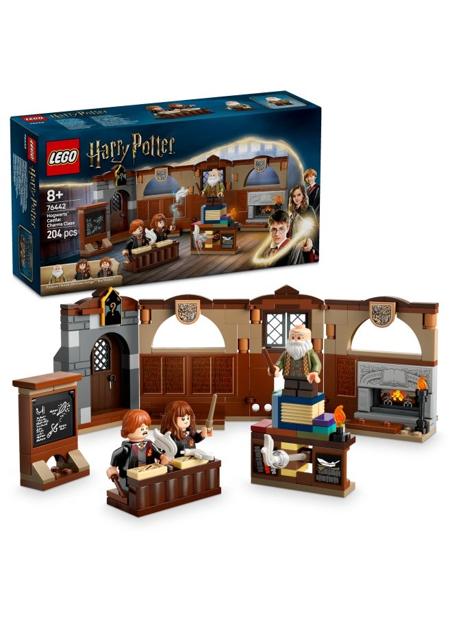 Harry Potter Hogwarts Castle: Charms Class Set with 3 Minifugures incl. Hermione Granger & Ron Weasley, Features Wingardium Leviosa Levitation Function, Toy for 8+ Year Old Boys & Girls 76442 (204 pieces)