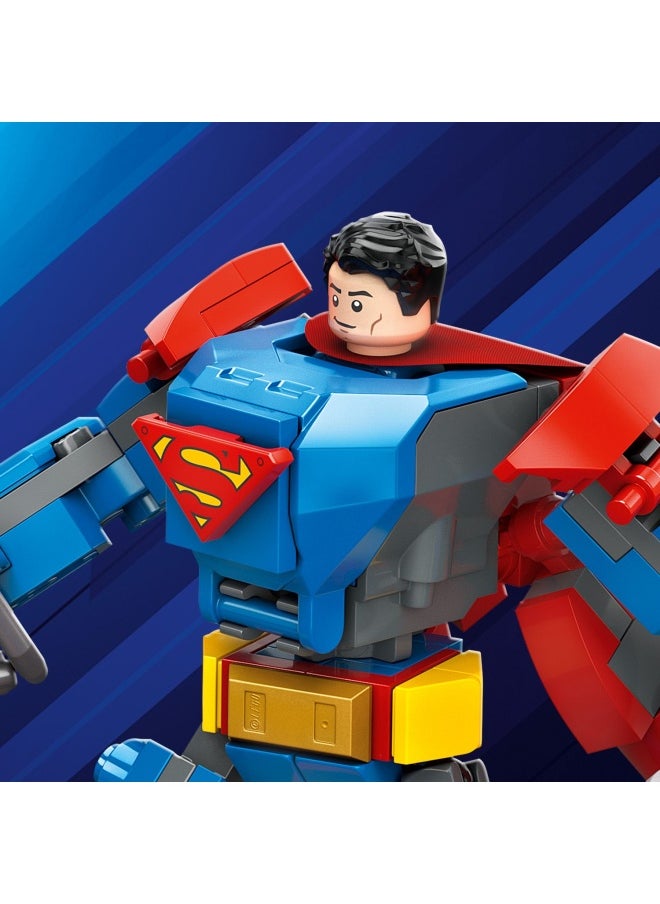 DC Superman Mech vs. Lex Luthor, Super Heroes Toy with 2 Minifigures, a Stud Shooter & Kryptonite - Buildable Figure Set - Gift 6 Plus Year Old Boys & Girls 76302 (120 pieces)