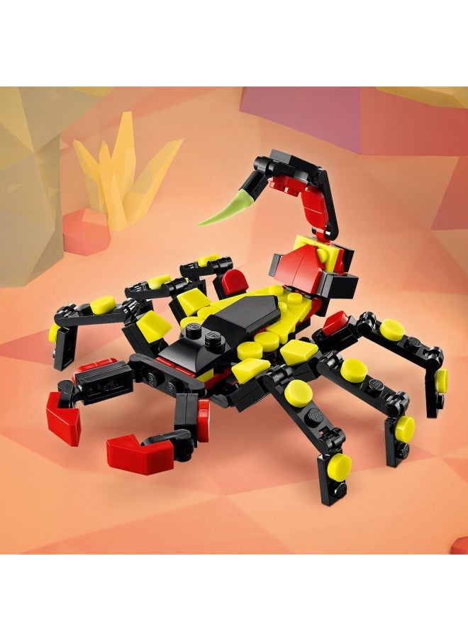 Creator 3in1 Wild Animals: Surprising Spider Toy - Transforms into a Scorpion Figure or a Snake - Building Set for Nature-Loving 7+ Year Old Boys & Girls - Creative Birthday Gift - 31159 (153 pieces)