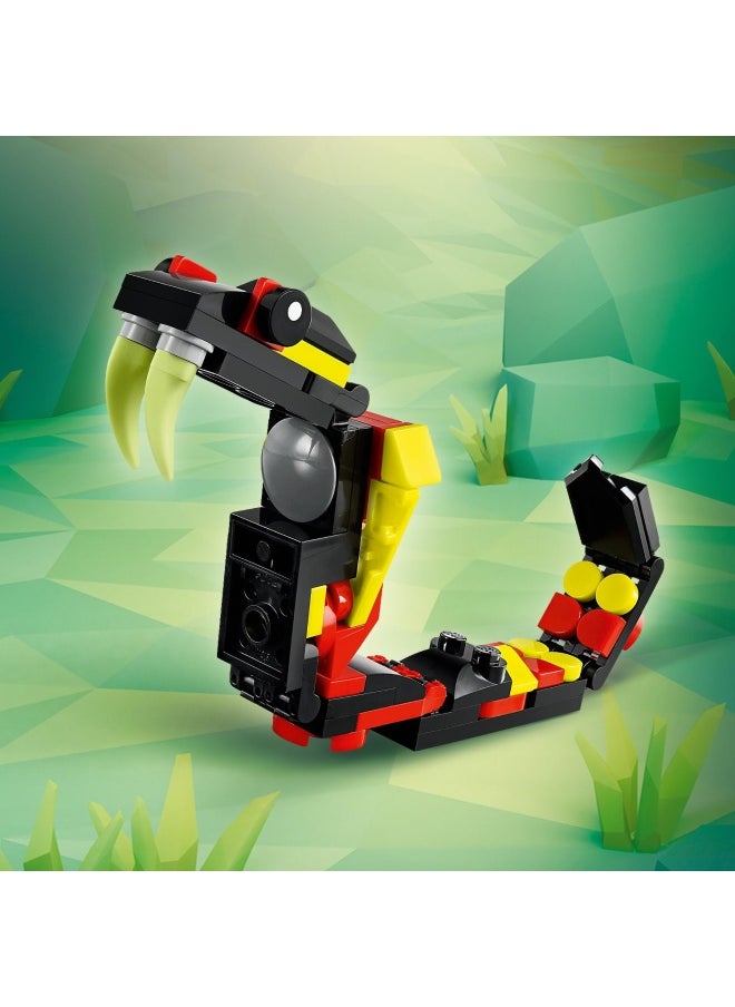 Creator 3in1 Wild Animals: Surprising Spider Toy - Transforms into a Scorpion Figure or a Snake - Building Set for Nature-Loving 7+ Year Old Boys & Girls - Creative Birthday Gift - 31159 (153 pieces)