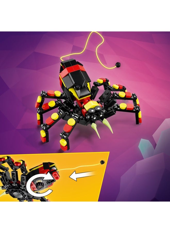 Creator 3in1 Wild Animals: Surprising Spider Toy - Transforms into a Scorpion Figure or a Snake - Building Set for Nature-Loving 7+ Year Old Boys & Girls - Creative Birthday Gift - 31159 (153 pieces)