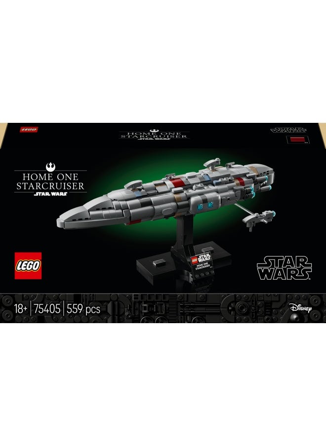 Star Wars 75405 Home One Starcruiser Building Set for Adults, Collectible Build-and-Display Starship Model with a Stand, Birthday Gift Idea for Men, Women and Teenage Fans of Return of The Jedi (559 pieces)