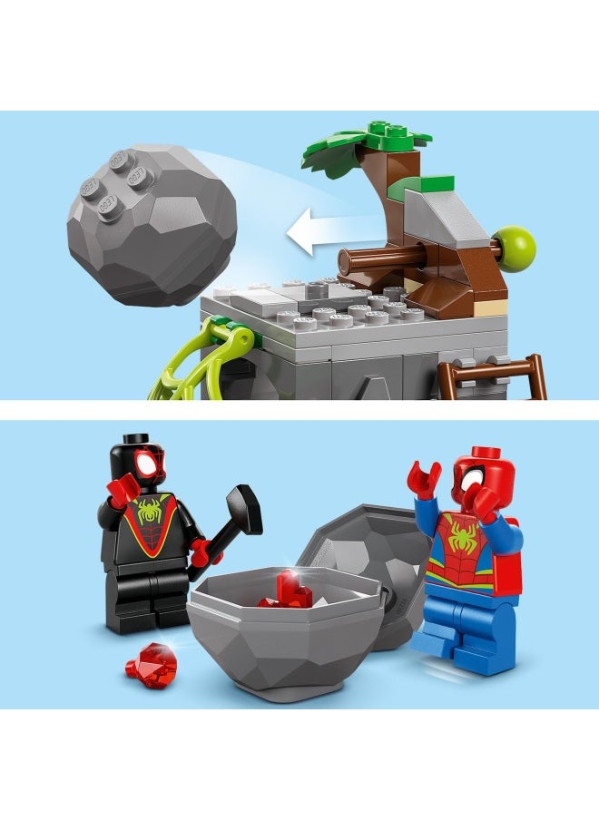 Marvel Team Spidey Dino Crawler Rescue Truck, Buildable Super Hero Vehicle Toy and Dinosaur Set, Gift for 4 Plus Year Old Boys, Girls and Fans of the Spidey and His Amazing Friends Show 11199 (136 pieces)