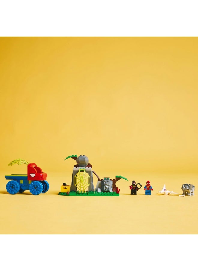 Marvel Team Spidey Dino Crawler Rescue Truck, Buildable Super Hero Vehicle Toy and Dinosaur Set, Gift for 4 Plus Year Old Boys, Girls and Fans of the Spidey and His Amazing Friends Show 11199 (136 pieces)