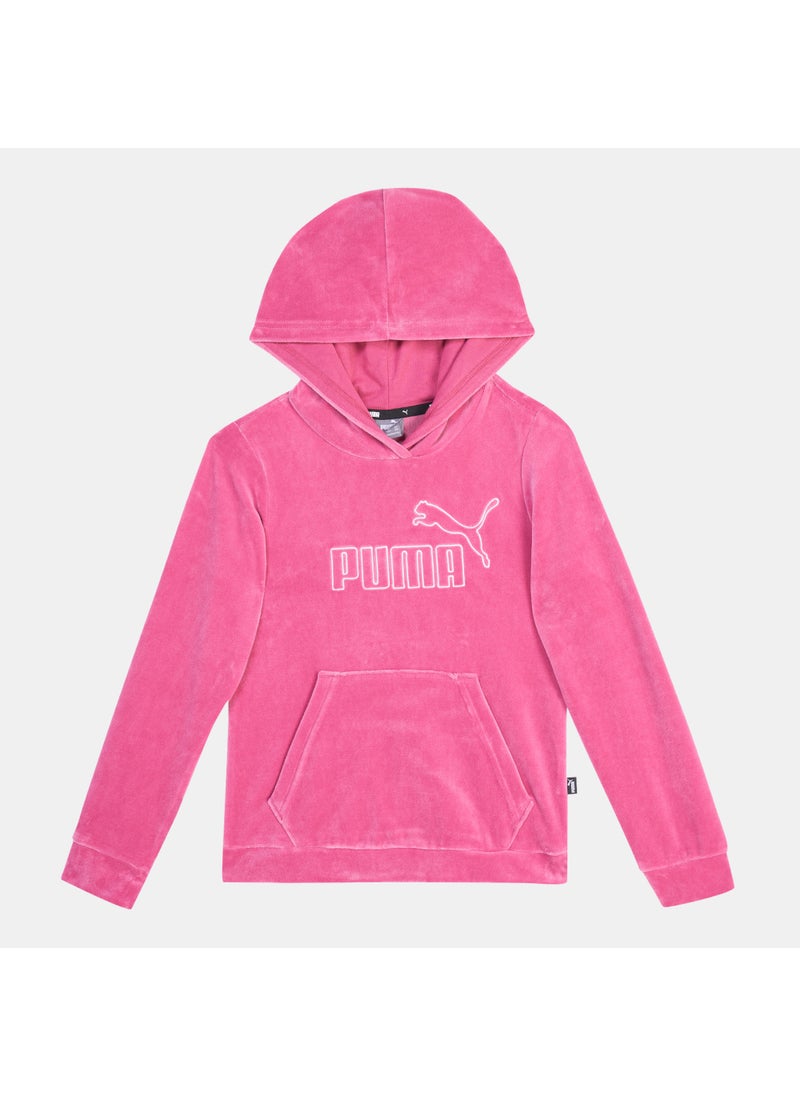Kids' Essentials+ Velour Pullover Hoodie