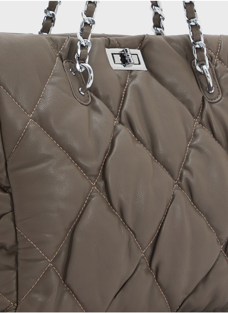 Quilted Ladies Tote Bag