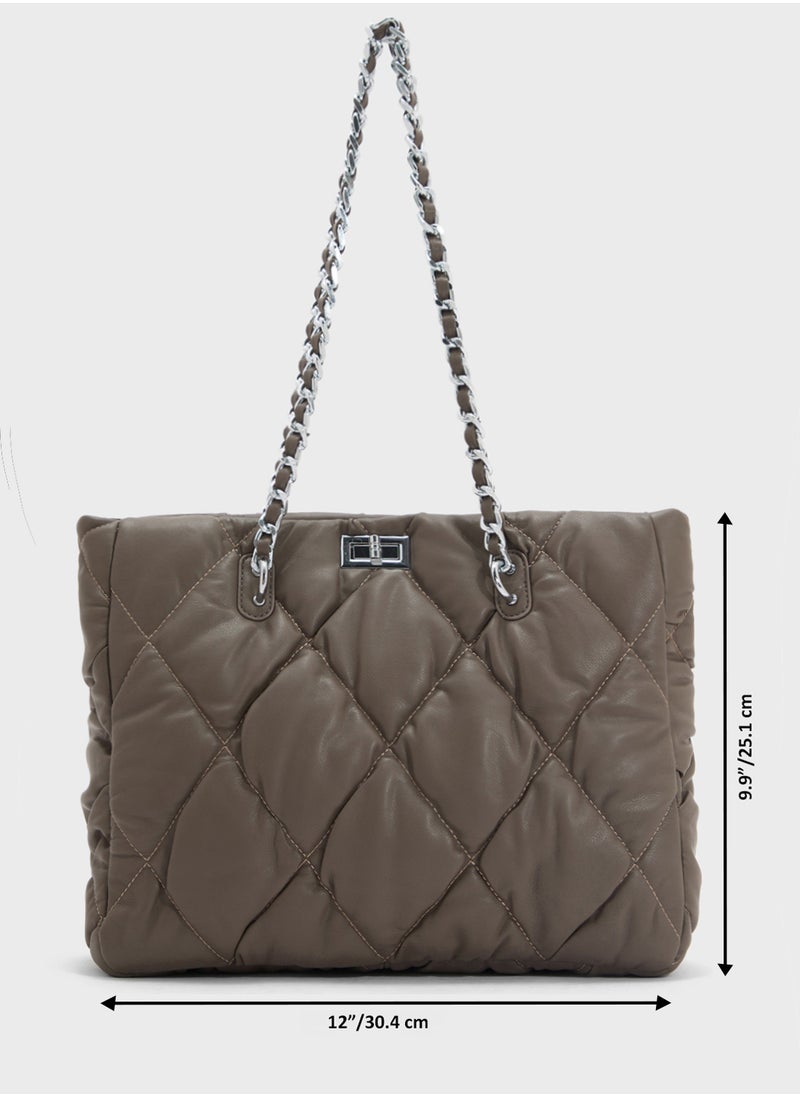Quilted Ladies Tote Bag