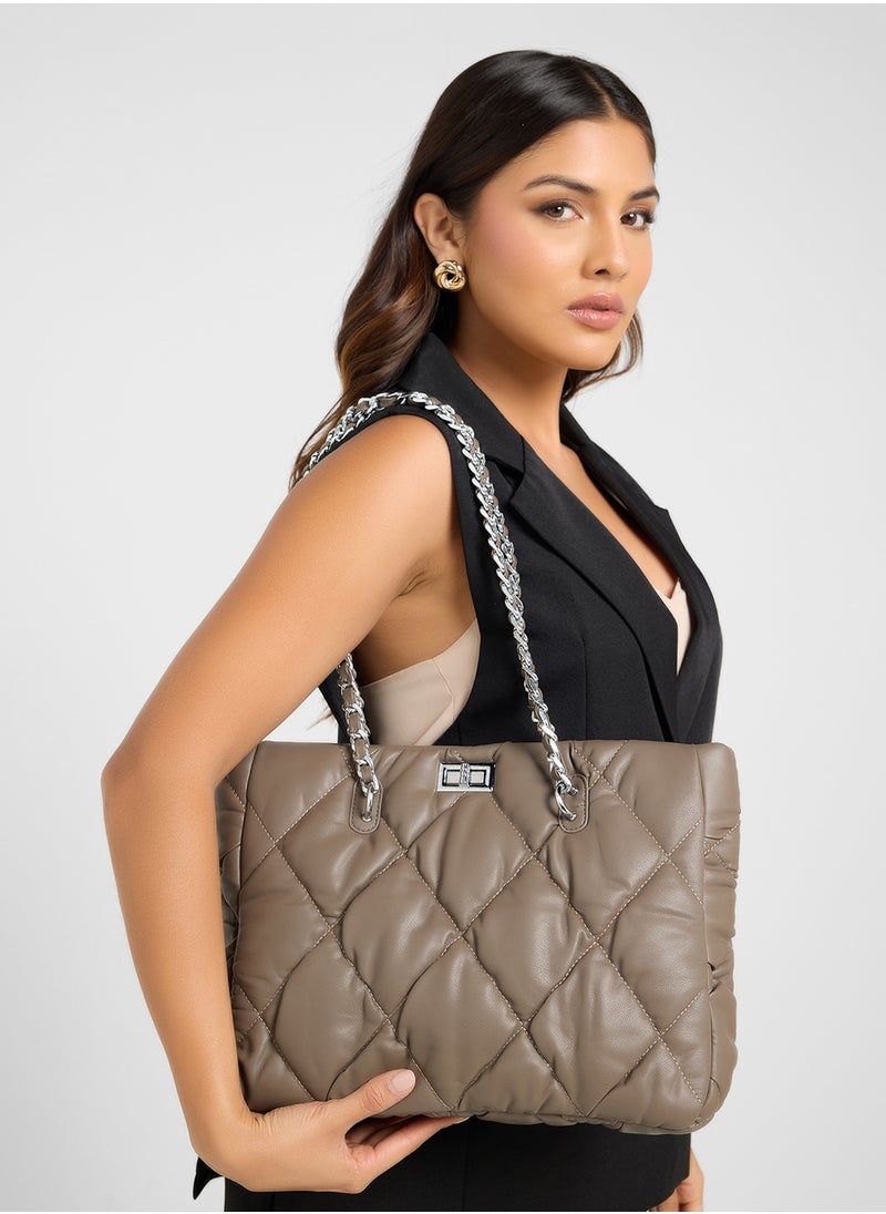 Quilted Ladies Tote Bag