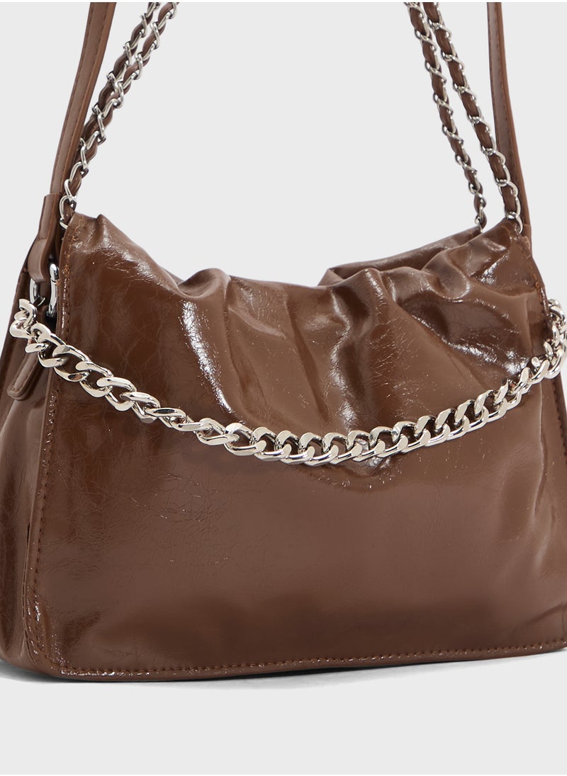 Crinkle Effect Tote Bag
