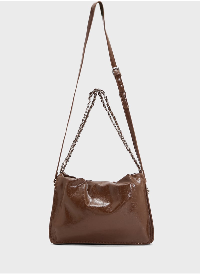 Crinkle Effect Tote Bag
