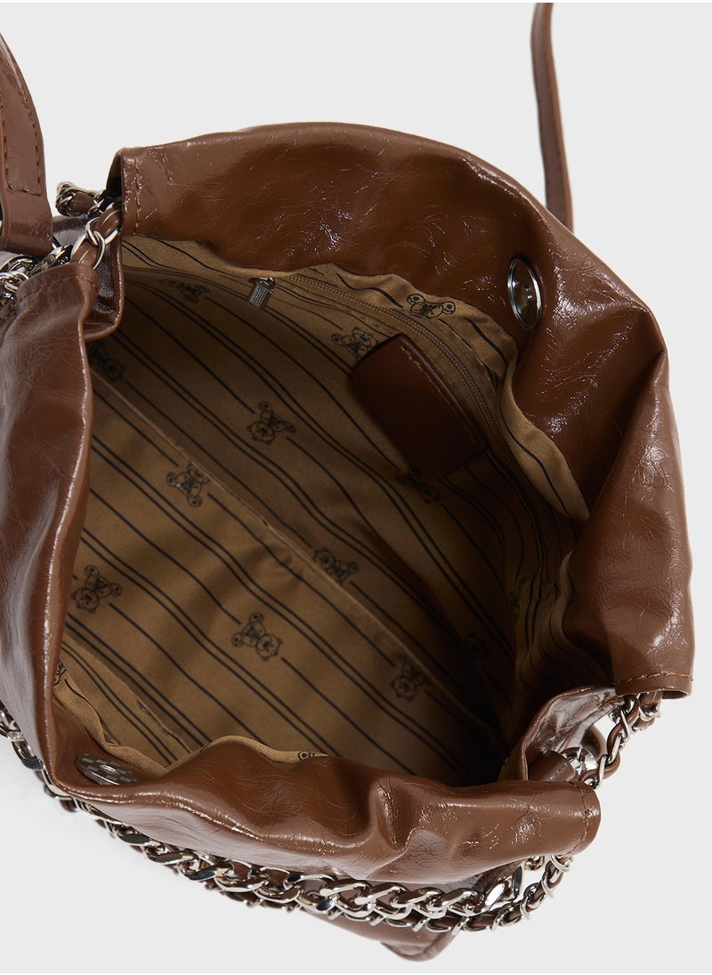 Crinkle Effect Tote Bag