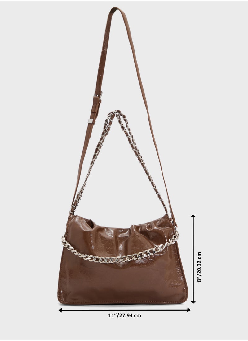 Crinkle Effect Tote Bag