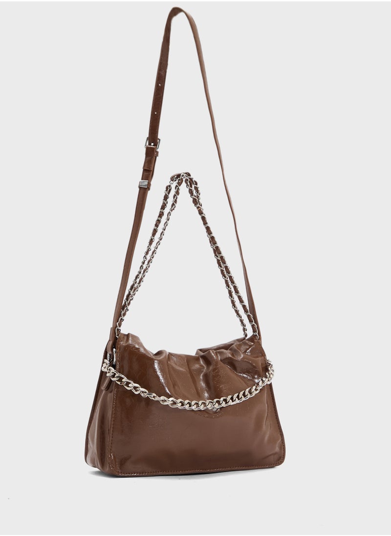 Crinkle Effect Tote Bag
