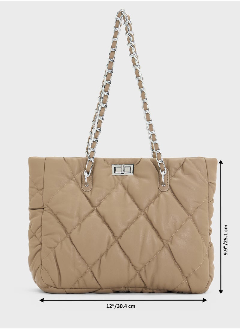 Quilted Ladies Tote Bag