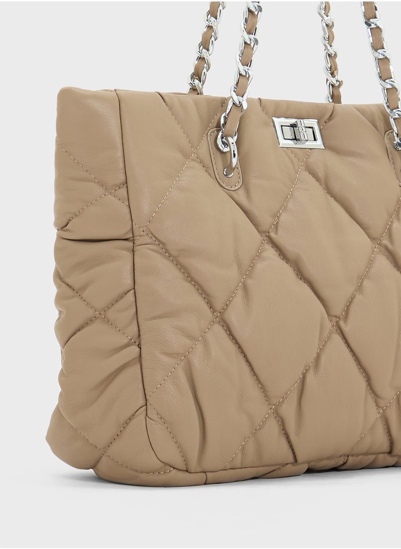 Quilted Ladies Tote Bag