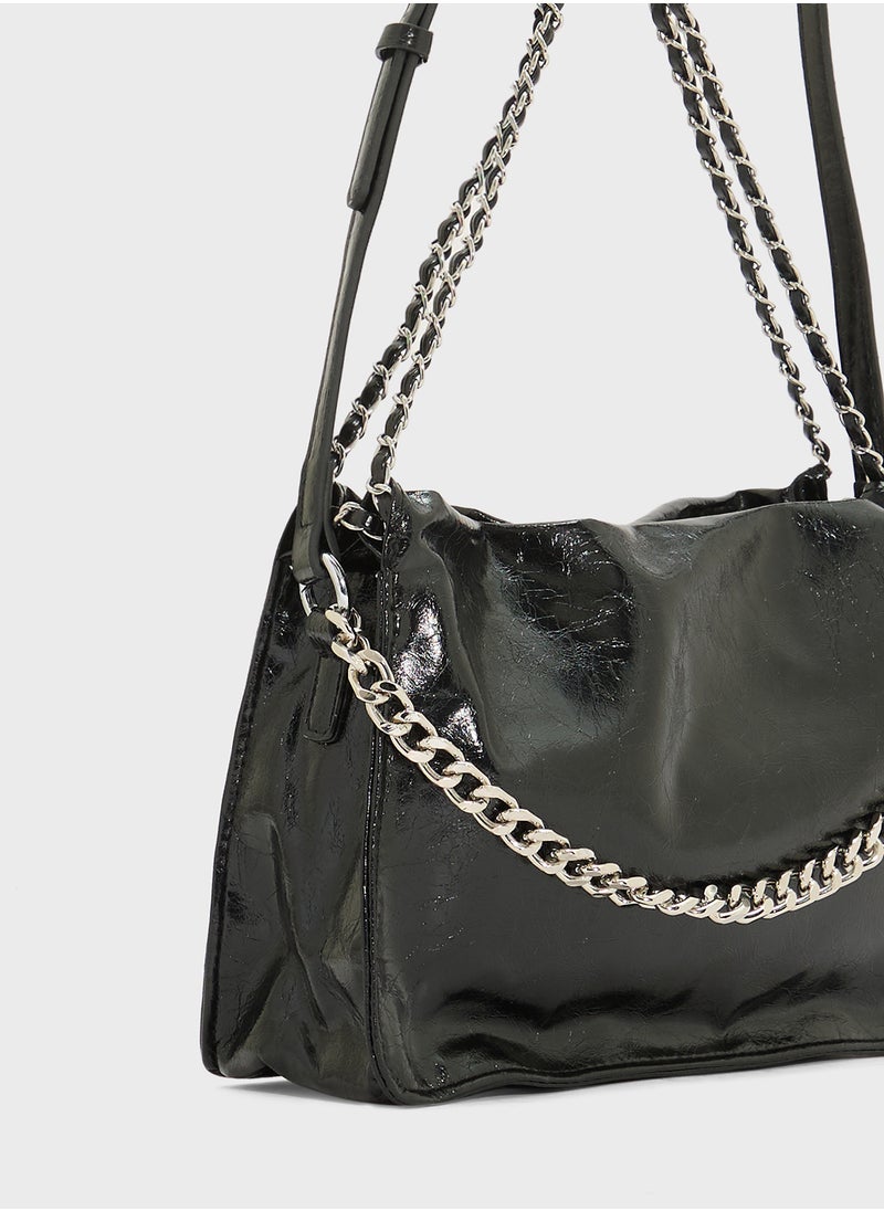 Crinkle Effect Tote Bag
