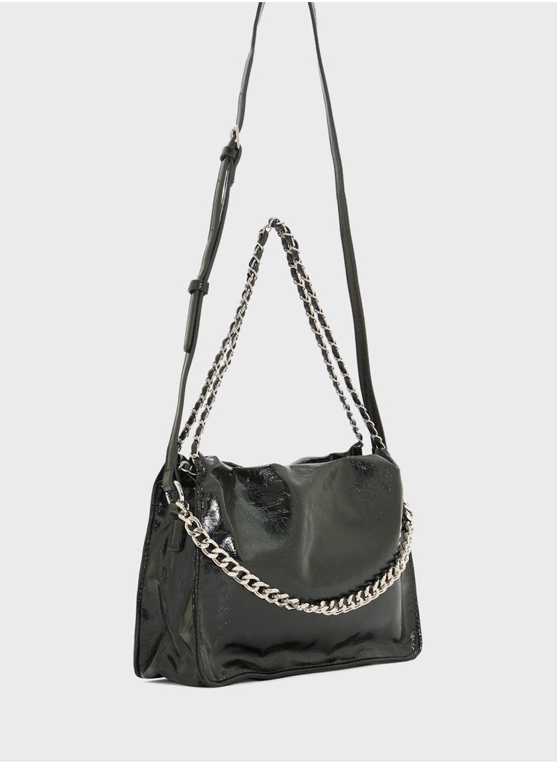 Crinkle Effect Tote Bag
