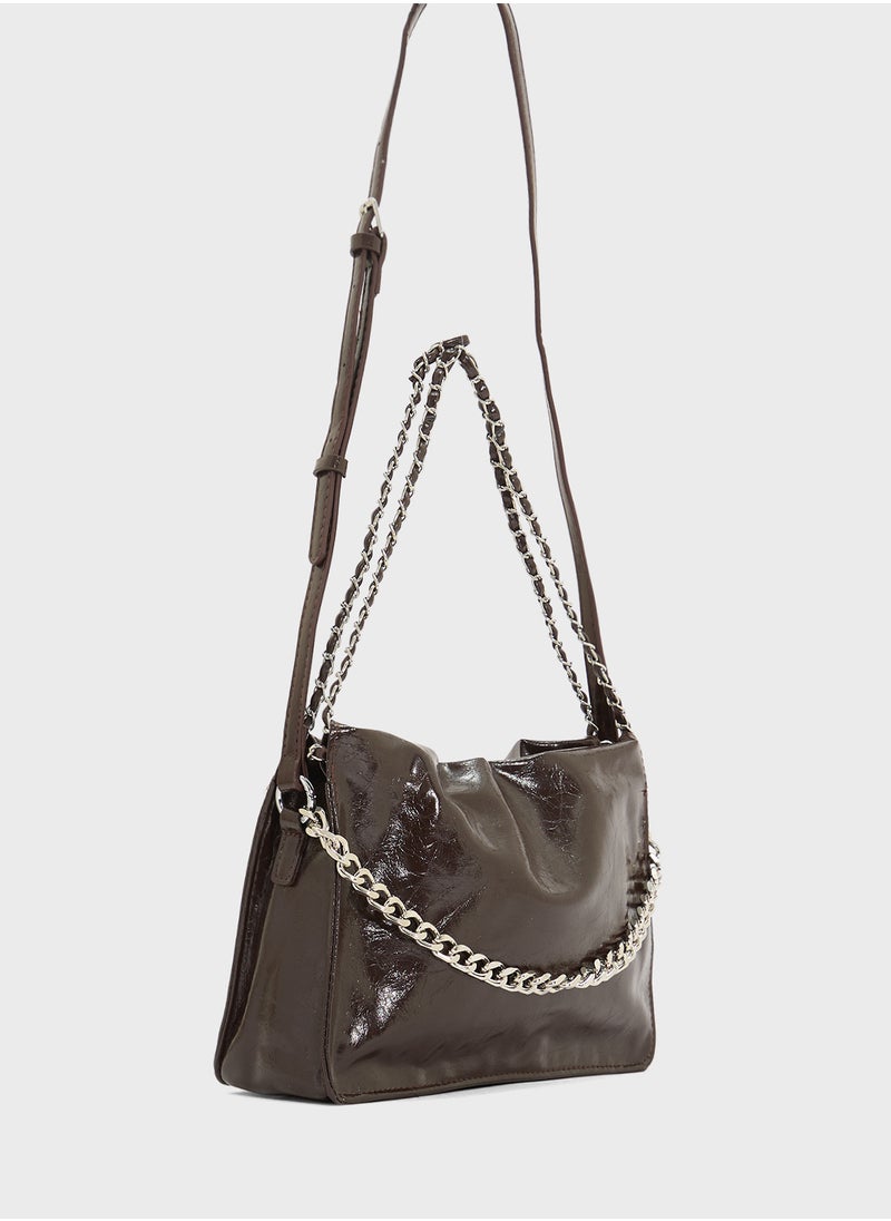 Crinkle Effect Tote Bag