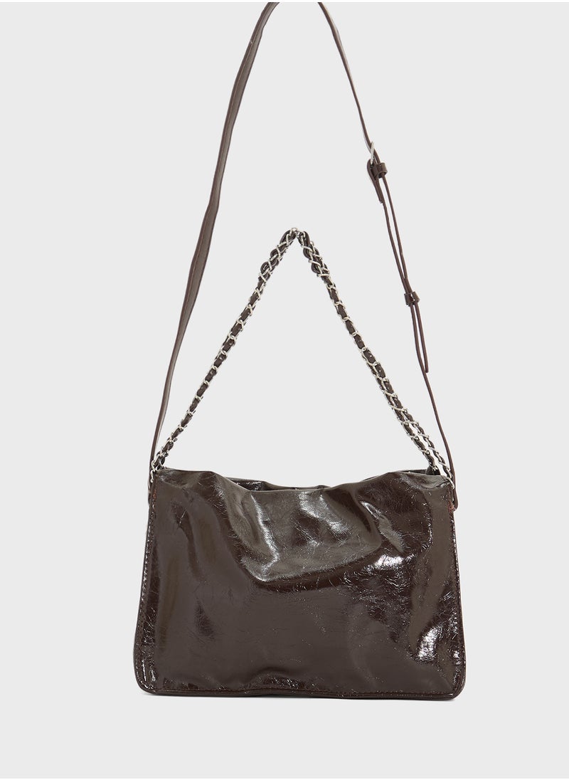 Crinkle Effect Tote Bag