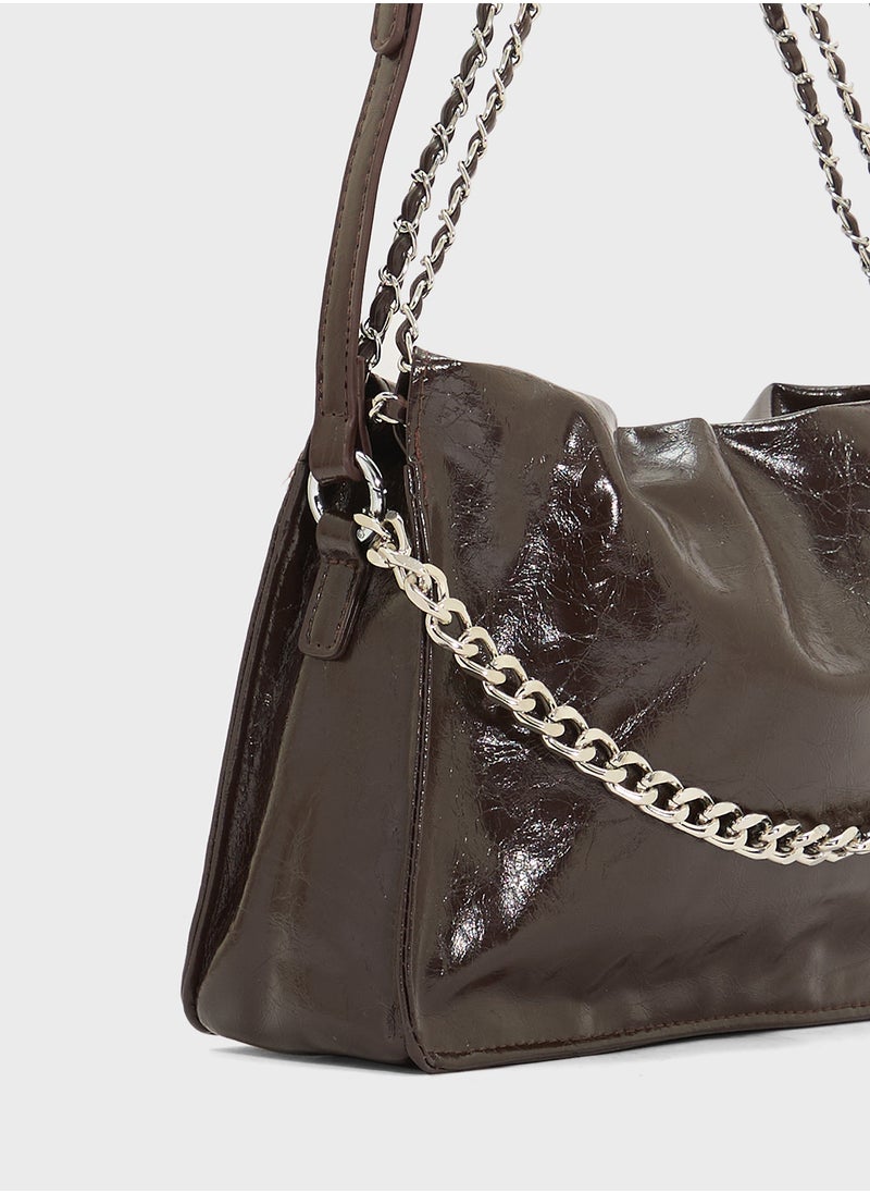 Crinkle Effect Tote Bag