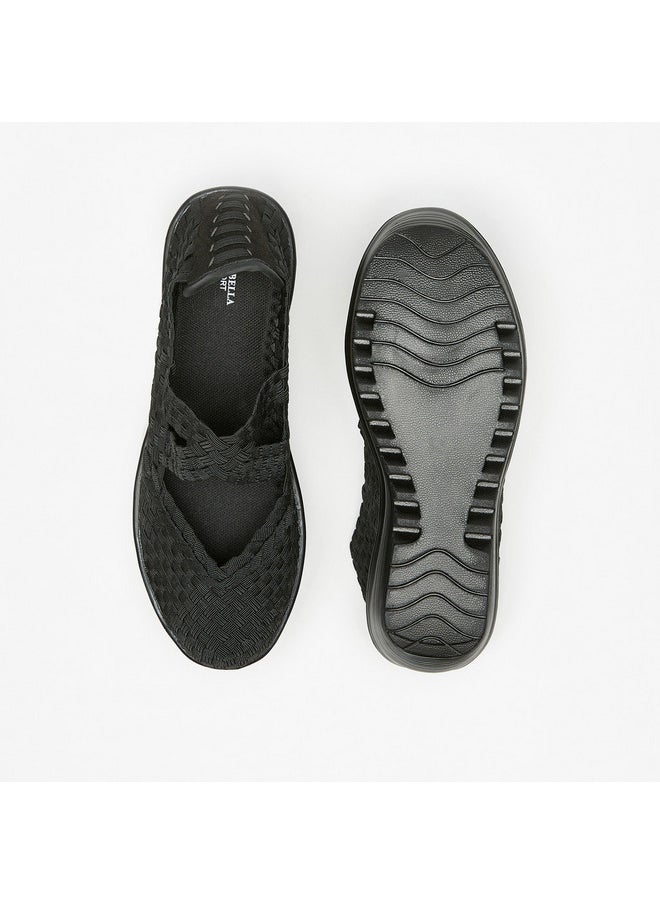 Women's Textured Comfort Slip-On Shoes with Wedge Heels