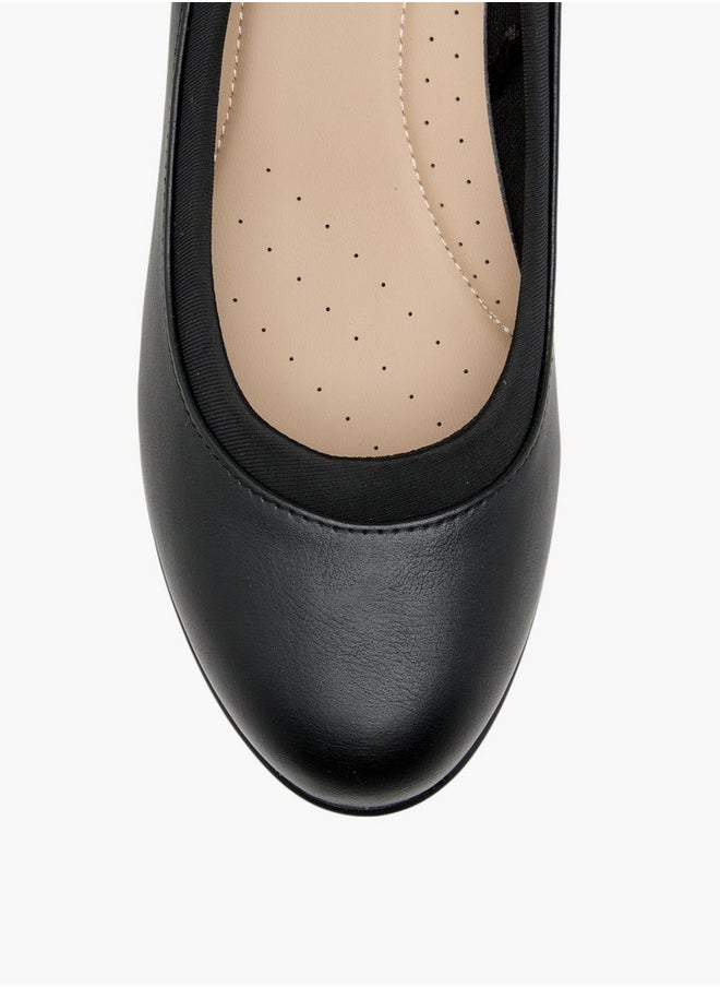 Solid Slip-On Comfort Shoes with Wedge Heels