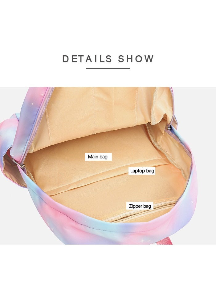 Fun cartoons accompanied by three-piece set of fashionable and practical bags (available for students, children, friends on outings, mountain climbing, etc.) - 697