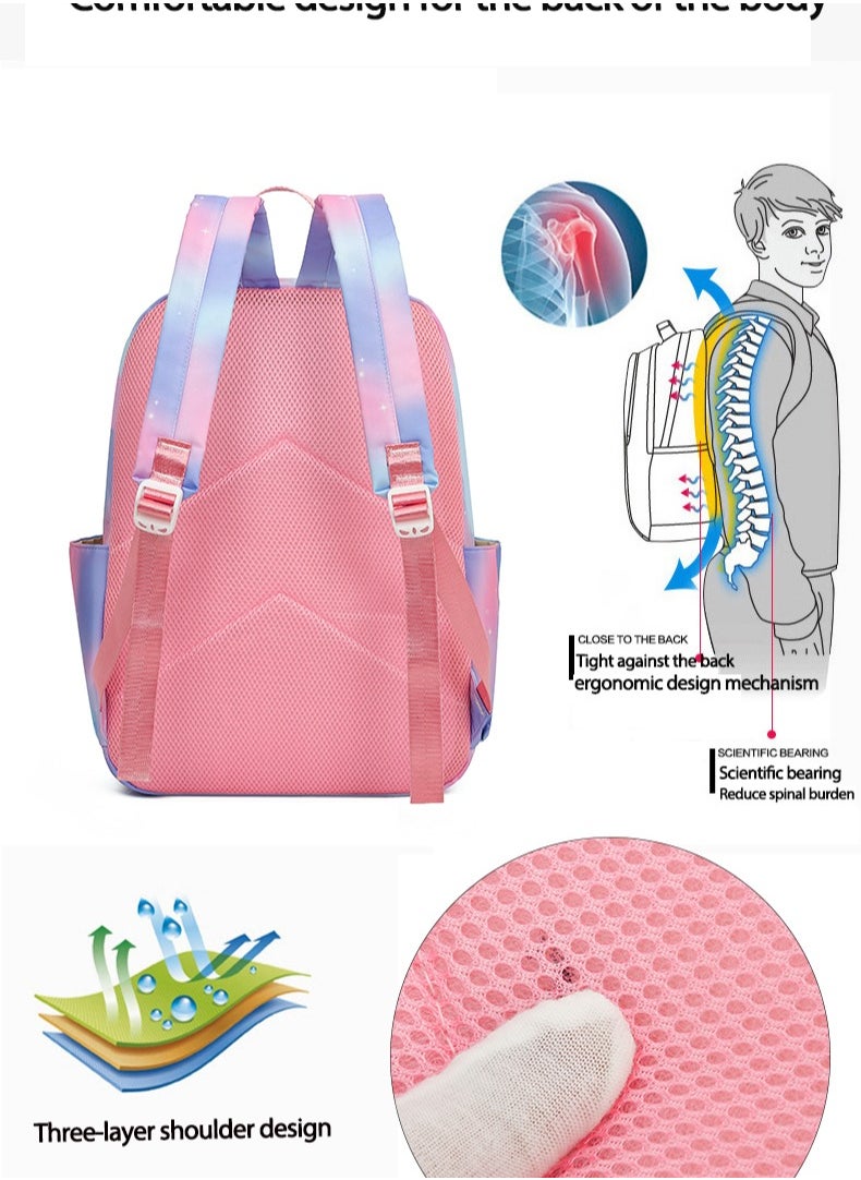 Fun cartoon styling, bag three-piece surprise online (students, children, friends' outings, mountain climbing, etc. are available) - 4