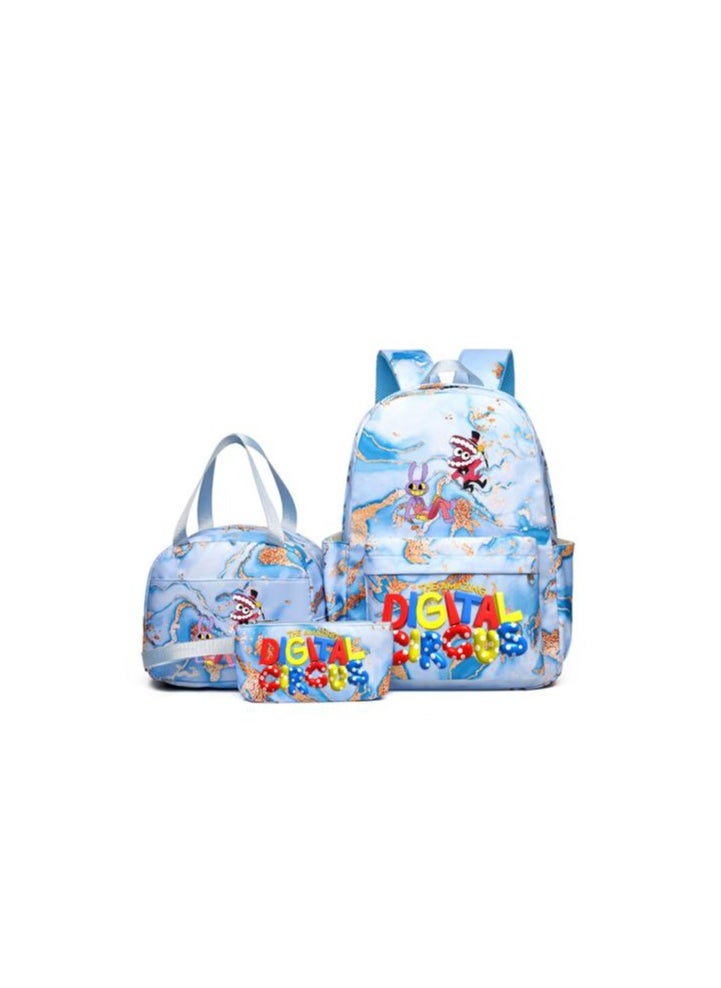Cute cartoon print, three-in-one practical bag set (available for students, children, friends on outings, mountain climbing, etc.) - 3