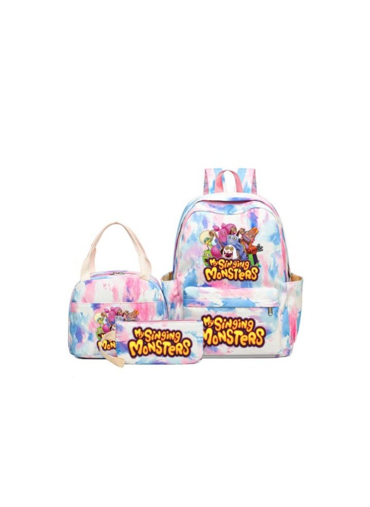 Fun cartoons accompanied by three-piece set of fashionable and practical bags (available for students, children, friends on outings, mountain climbing, etc.) - 336