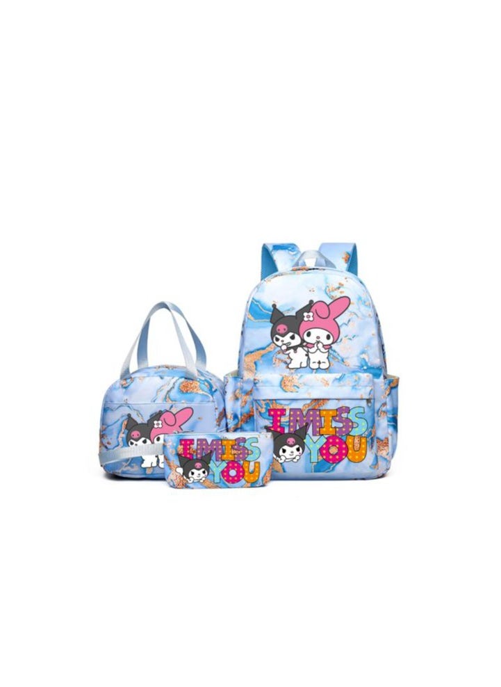 Fun cartoons accompanied by three-piece set of fashionable and practical bags (available for students, children, friends on outings, mountain climbing, etc.) - 13