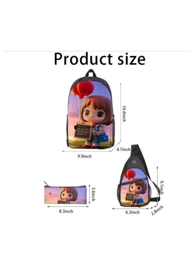 Universal cartoon new three-piece schoolbag - 878