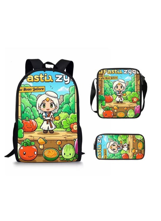 Cartoon style universal three-piece schoolbag - 650