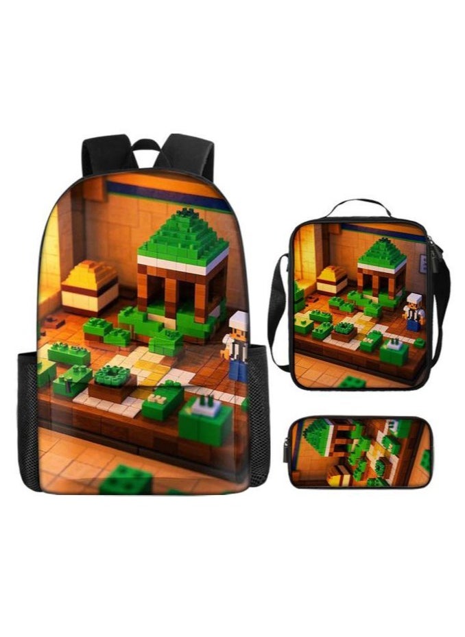 The latest universal cartoon new three-piece schoolbag (for students, teenagers, children) - 1056