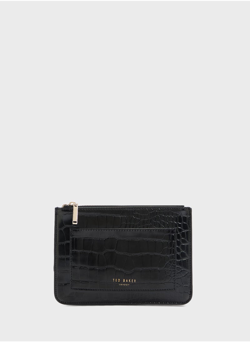Croc Effect With Passport Wallet
