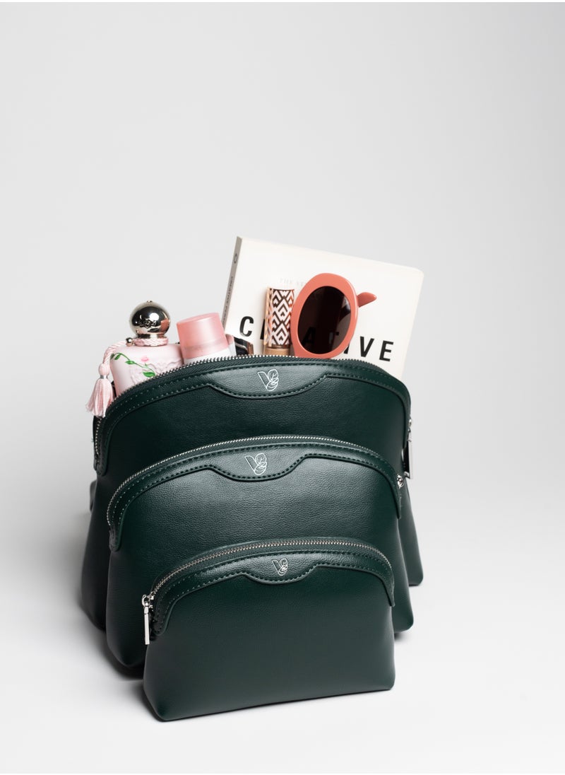 Kora Travel Pouch Bundle of 3 in Green