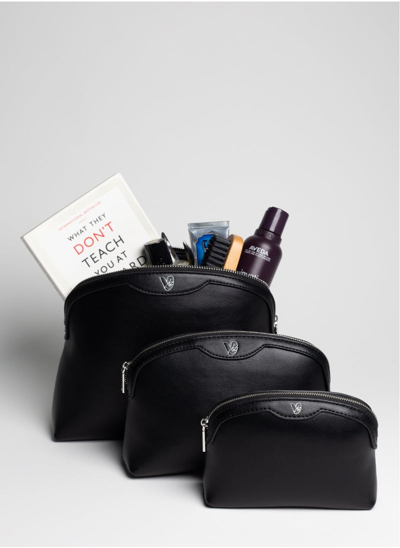 Kora Travel Pouch Bundle of 3 in Black