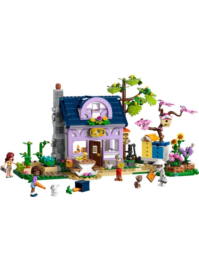 Friends Beekeepers’ House and Flower Garden Set, Creative toy for Kids and Teenagers, with 4 Mini Dolls, Cat and Rabbit Animal Figures, Plus Accessories, Birthday Gift for Girls aged 12+ 42669 (1161 pieces)