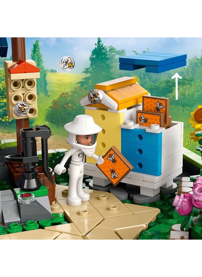 Friends Beekeepers’ House and Flower Garden Set, Creative toy for Kids and Teenagers, with 4 Mini Dolls, Cat and Rabbit Animal Figures, Plus Accessories, Birthday Gift for Girls aged 12+ 42669 (1161 pieces)