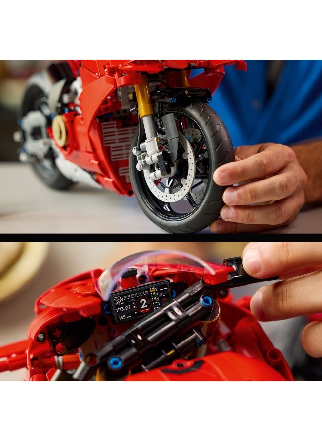Technic Ducati Panigale V4 S Motorcycle Model - Building Sets for Adults, Men & Women Aged 18+ - Gifts for Motorbike Fans - 42202 (1603 pieces)