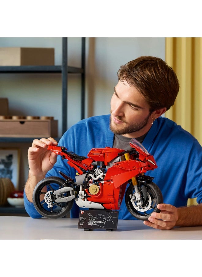 Technic Ducati Panigale V4 S Motorcycle Model - Building Sets for Adults, Men & Women Aged 18+ - Gifts for Motorbike Fans - 42202 (1603 pieces)