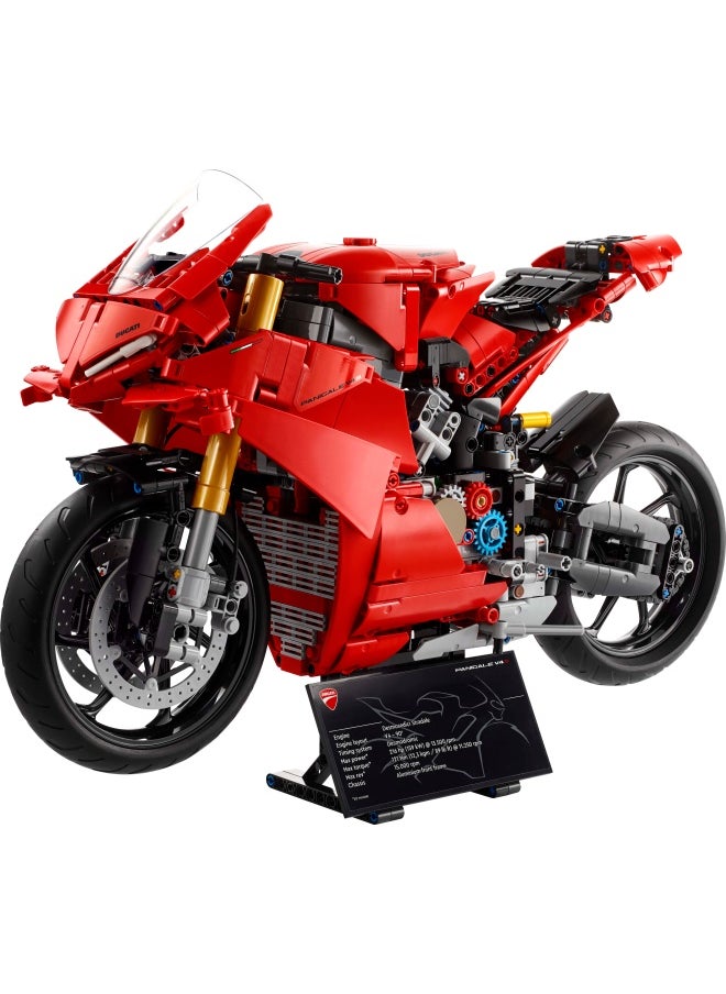 Technic Ducati Panigale V4 S Motorcycle Model - Building Sets for Adults, Men & Women Aged 18+ - Gifts for Motorbike Fans - 42202 (1603 pieces)
