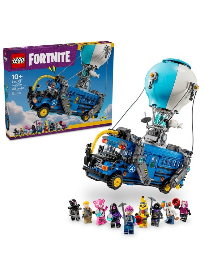 Fortnite Battle Bus Set, Collectible Video Game Vehicle Toy for Boys & Girls, with 9 Character Minifigures, Gift for Gamers and Fans Aged 10 and Over 77073 (954 pieces)