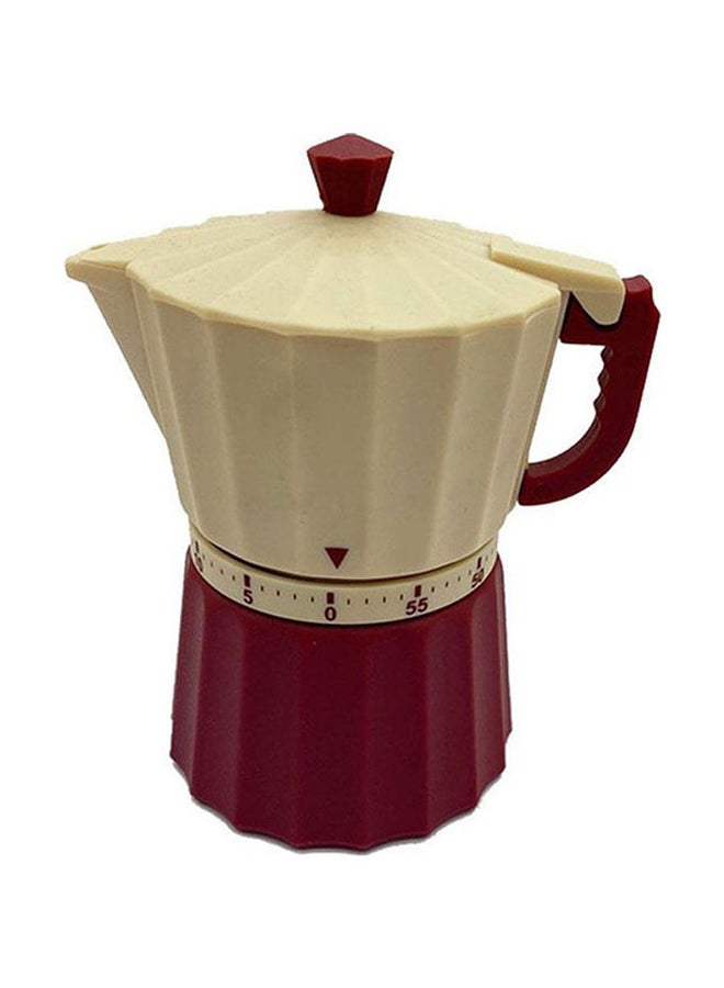 Mini Moka Pot With Hour Meter Red/Beige
