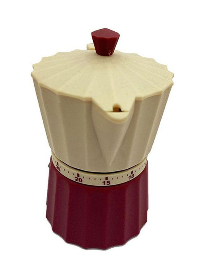 Mini Moka Pot With Hour Meter Red/Beige