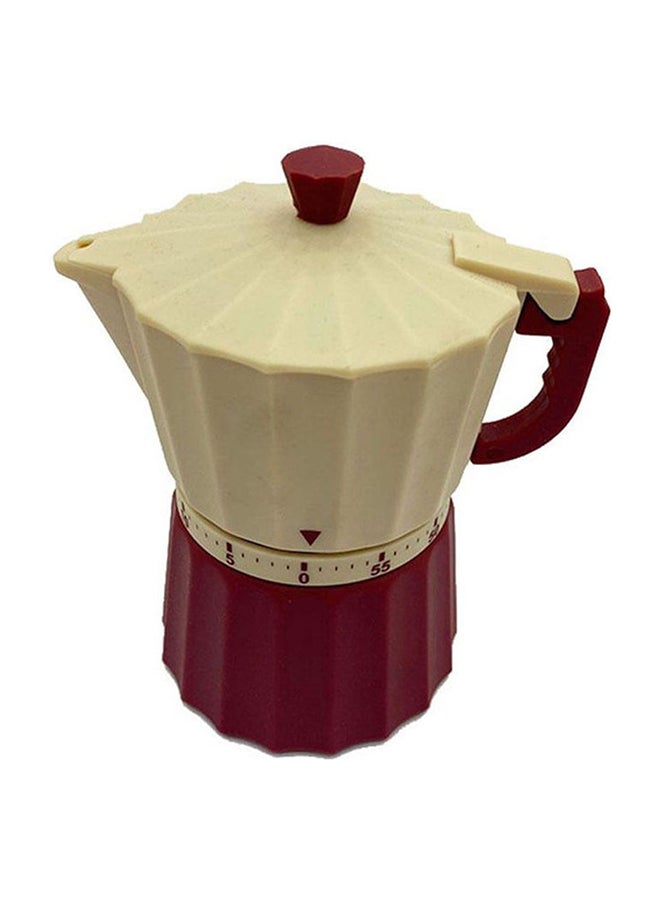 Mini Moka Pot With Hour Meter Red/Beige